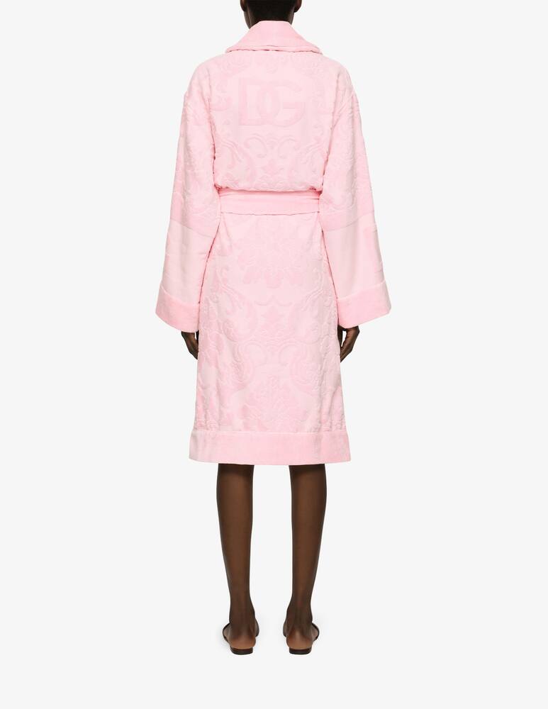 Dolce & Gabbana Accappatoio in Spugna di Cotone Jacquard - immagine 4 Dolce & Gabbana Accappatoio in Spugna di Cotone Jacquard - immagine 4