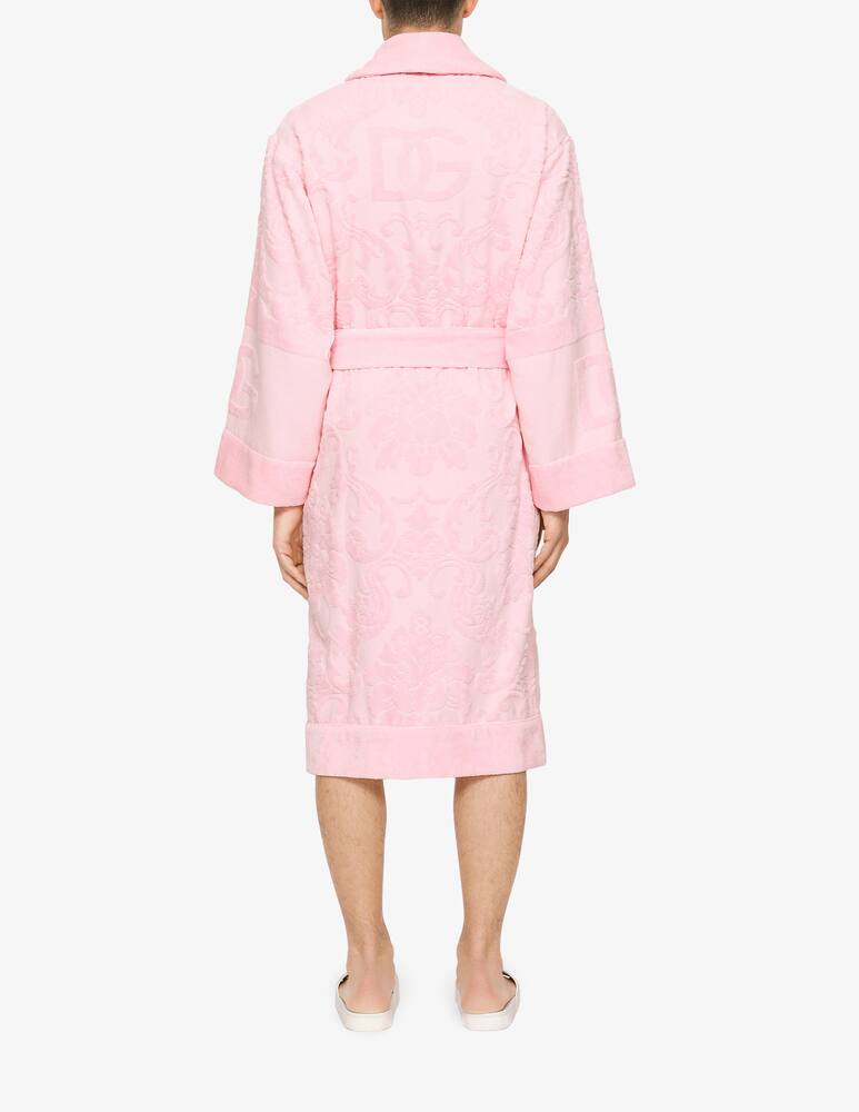 rinascente Dolce & Gabbana Accappatoio in Spugna di Cotone Jacquard - Rosa