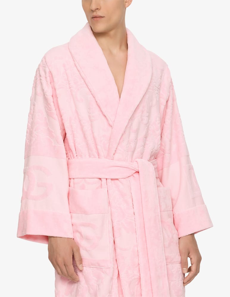 rinascente Dolce & Gabbana Accappatoio in Spugna di Cotone Jacquard - Rosa