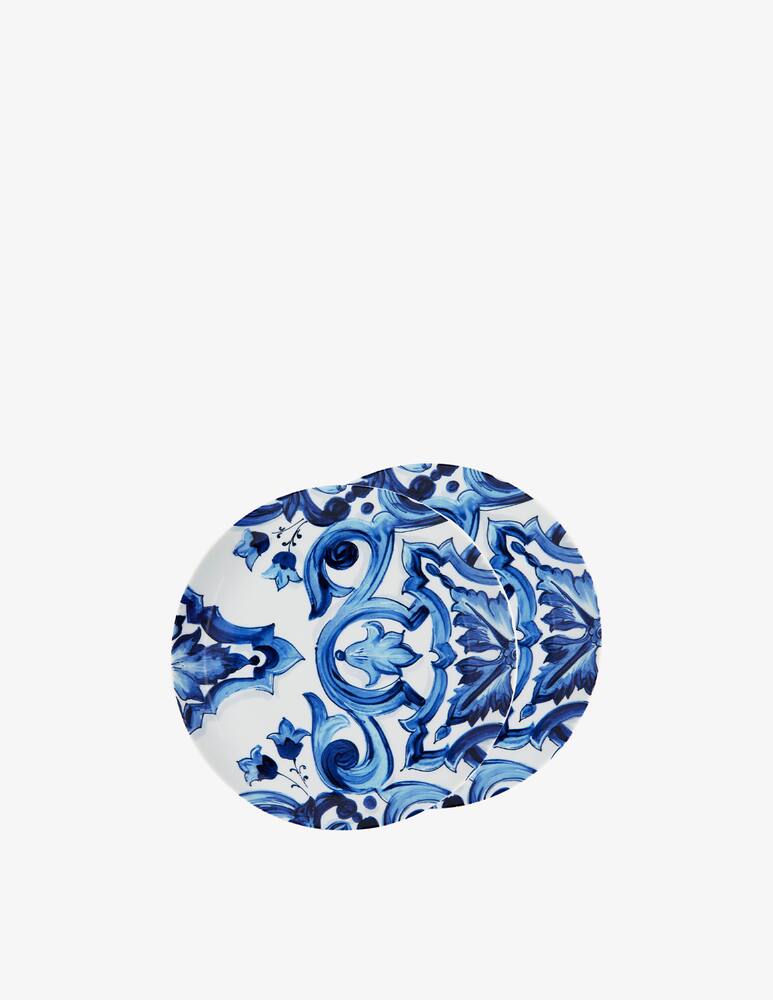 rinascente Dolce & Gabbana Set 2 Piatti Piani in Porcellana - Multicolor