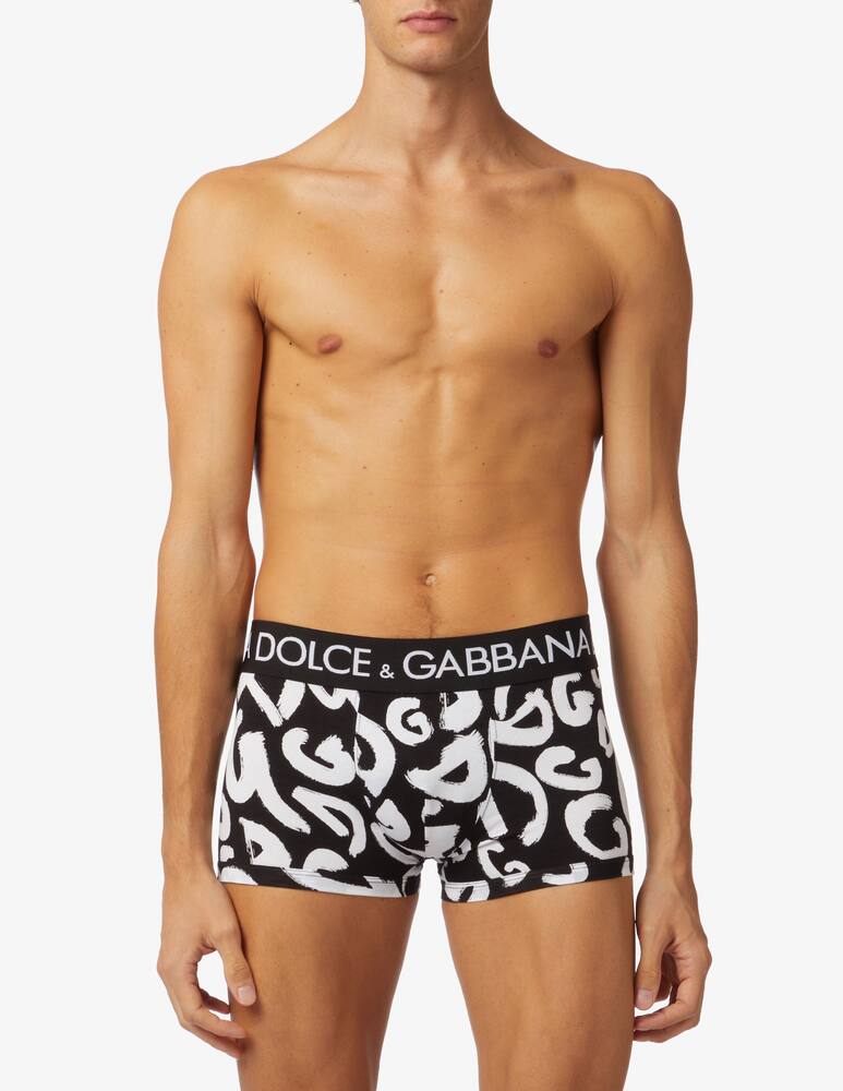 rinascente Dolce & Gabbana Logo graffiti trunk - Black