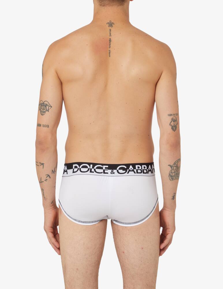 rinascente Dolce & Gabbana Bicolor elastic band brief - White