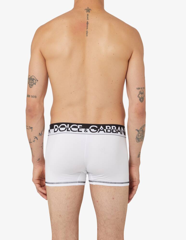 rinascente Dolce & Gabbana Bicolor elastic band trunk - White