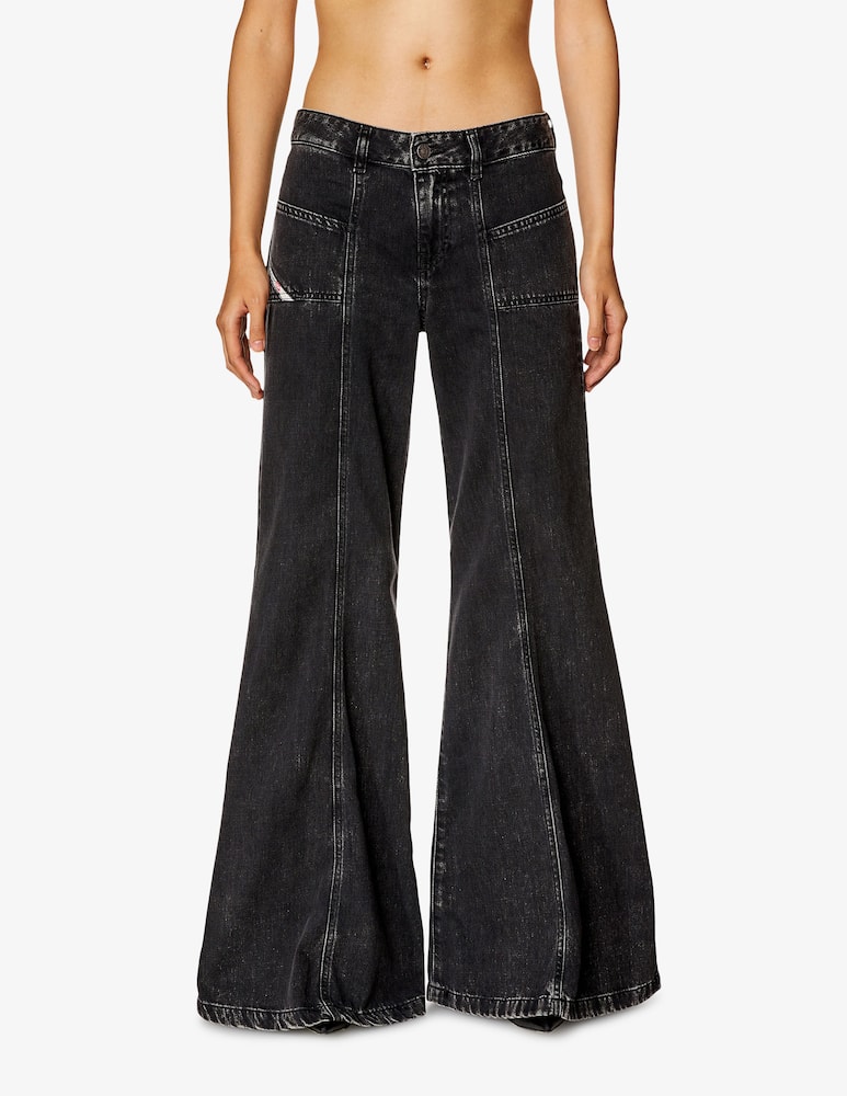 Diesel D-akii palazzo front black jeans - picture 1 Diesel D-akii palazzo front black jeans - picture 1