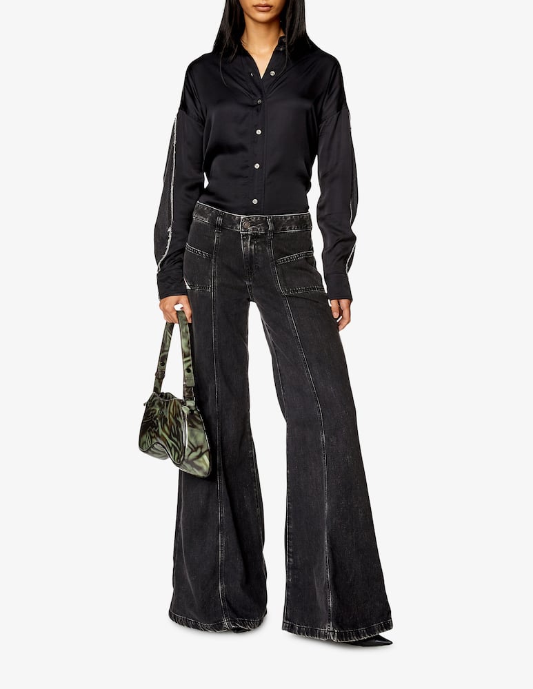 Diesel D-akii palazzo front black jeans - picture 2 Diesel D-akii palazzo front black jeans - picture 2