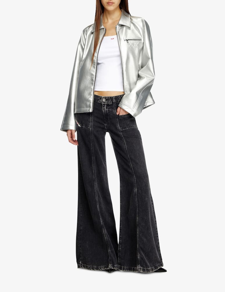 rinascente Diesel D-akii palazzo front black jeans