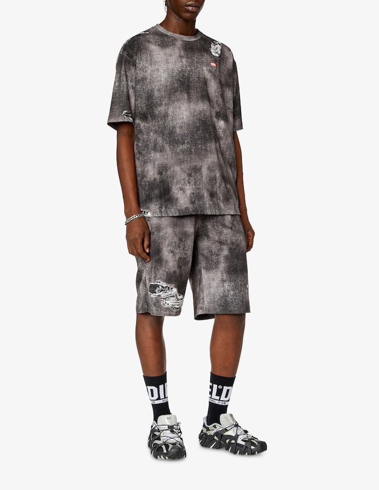 rinascente Diesel Bermuda ston stampa denim