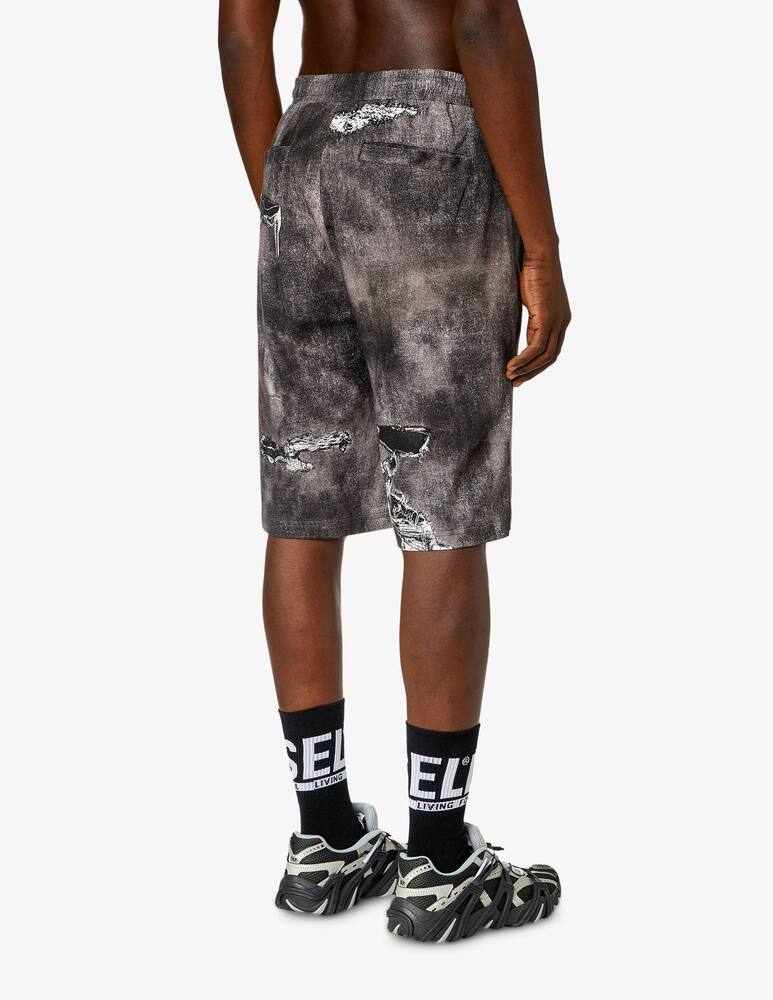 rinascente Diesel Bermuda ston stampa denim