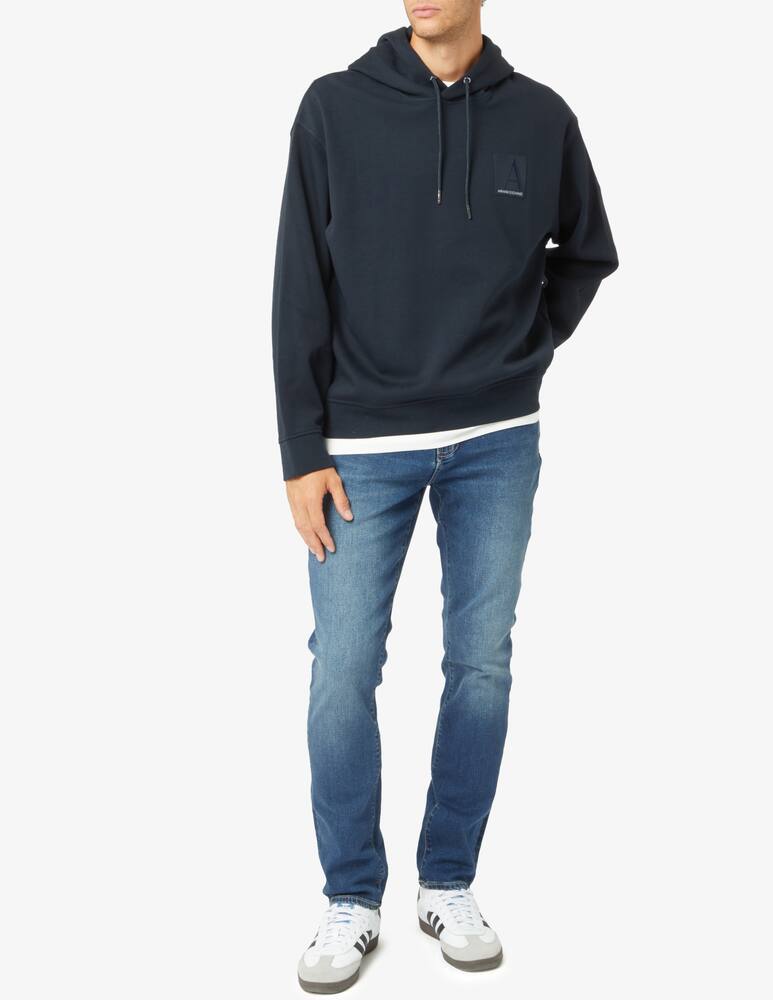 rinascente Armani Exchange Hoodie piquet patch ax lat a-line
