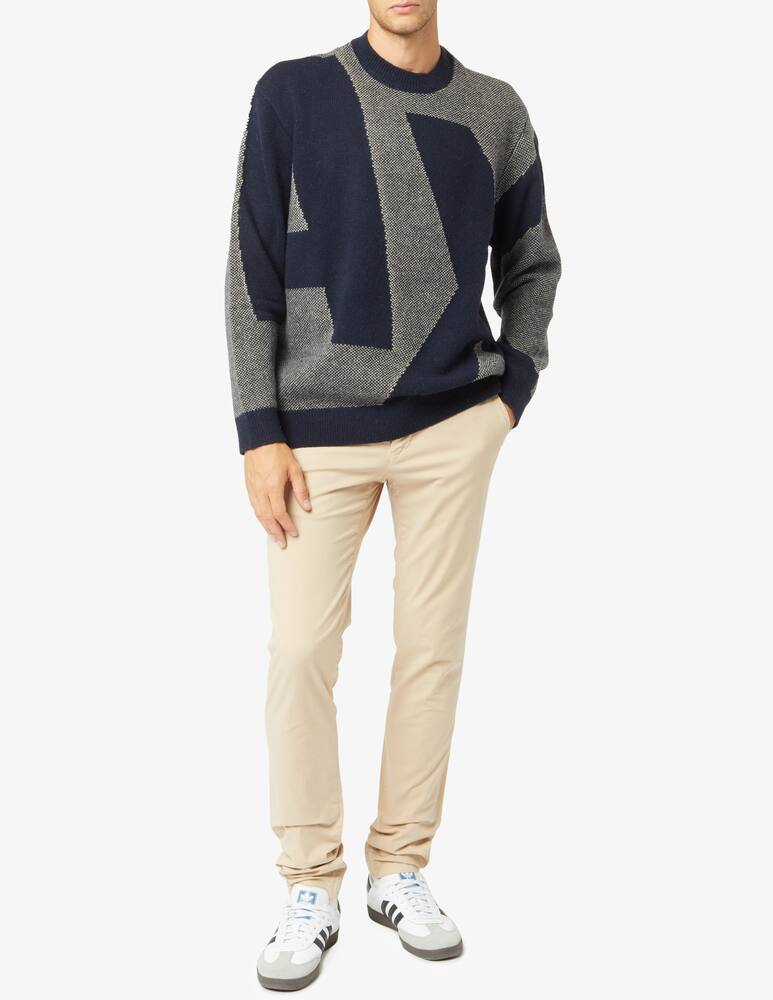 rinascente Armani Exchange Maglia girocollo misto lana big ax all over