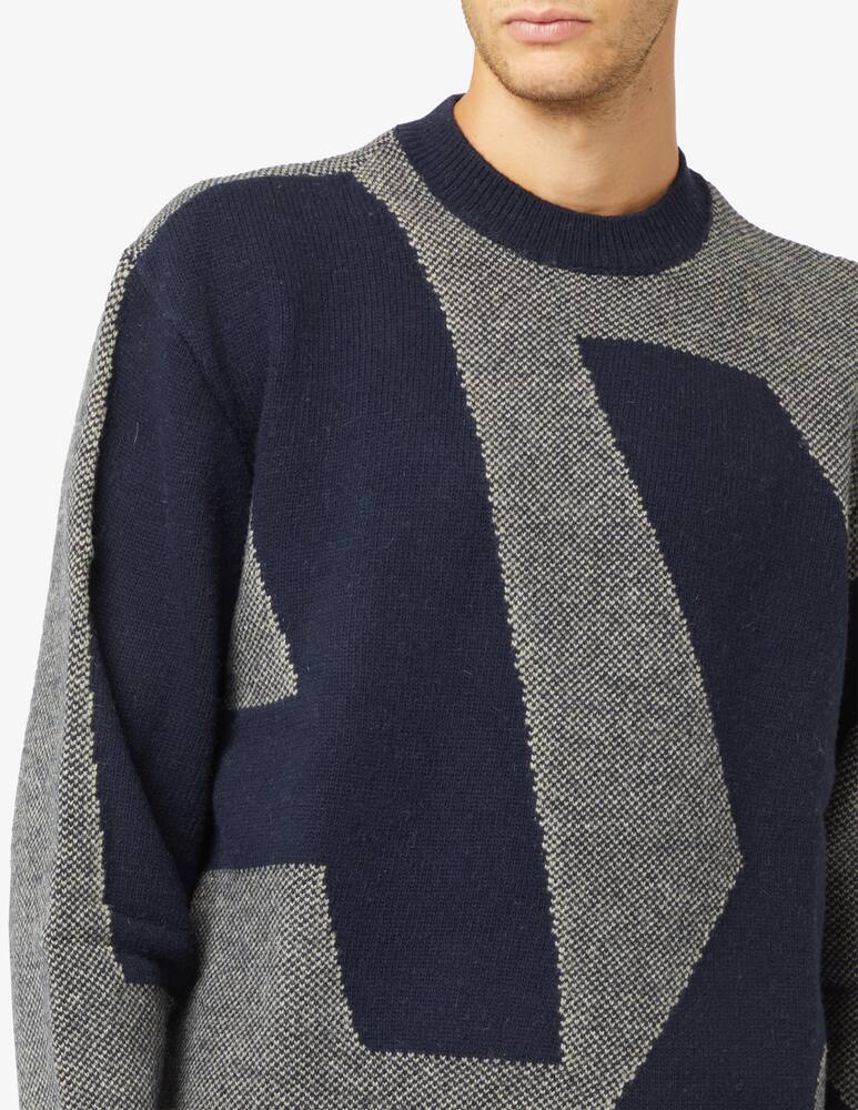 rinascente Armani Exchange Maglia girocollo misto lana big ax all over