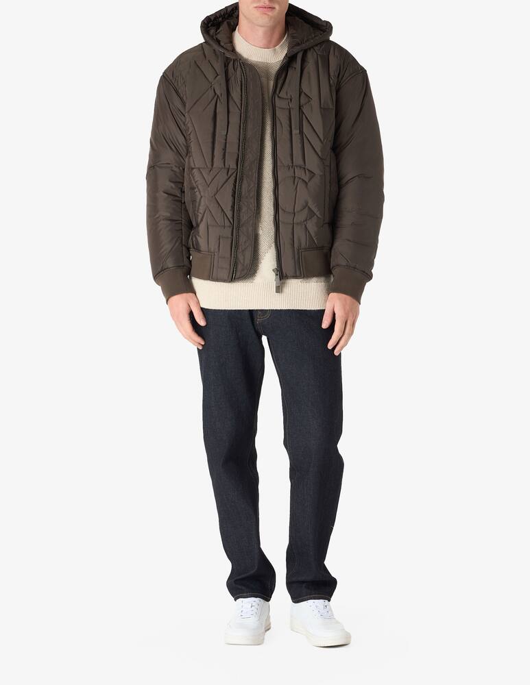 rinascente Armani Exchange Jacquard padded hooded jacket