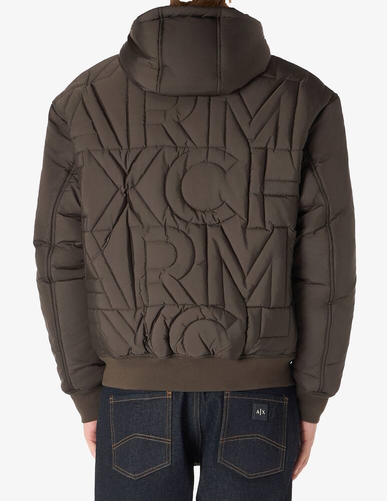 rinascente Armani Exchange Jacquard padded hooded jacket