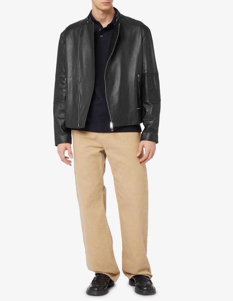 rinascente Armani Exchange Leather biker jacket