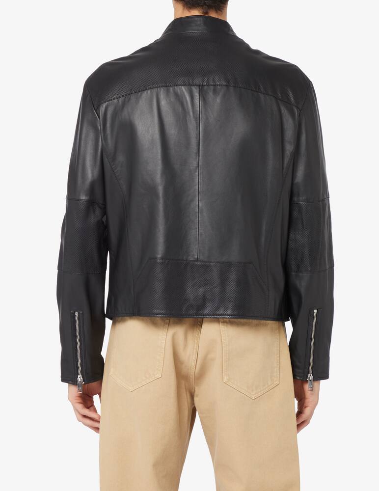 rinascente Armani Exchange Leather biker jacket
