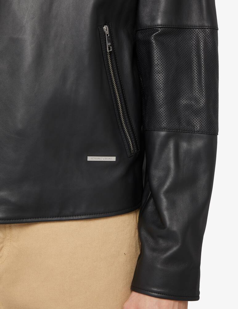 rinascente Armani Exchange Leather biker jacket