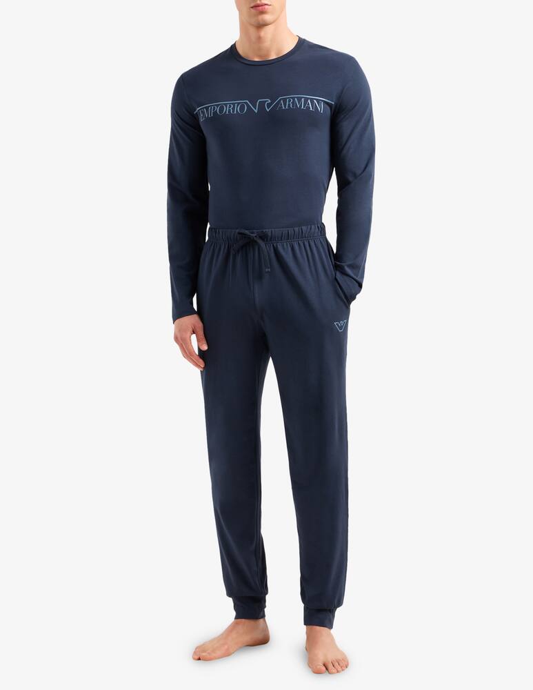 Emporio Armani Long with cuffs pyjamas set megalogo - picture 1 Emporio Armani Long with cuffs pyjamas set megalogo - picture 1