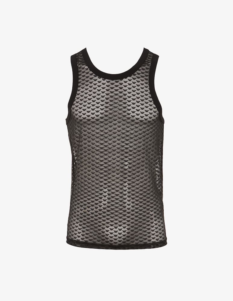 Emporio Armani Canotta jacquard eagle mesh rete - immagine 1 Emporio Armani Canotta jacquard eagle mesh rete - immagine 1