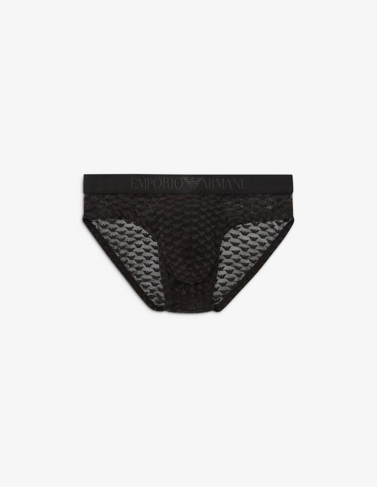rinascente Emporio Armani Brief jacquard eagle mesh rete