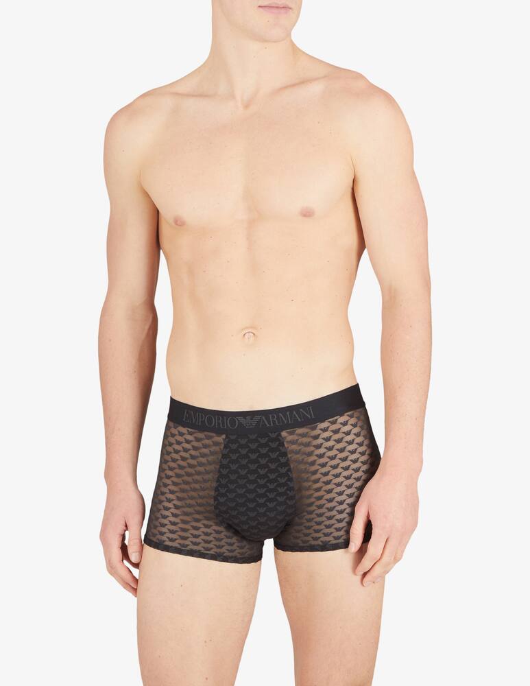 rinascente Emporio Armani Boxer jacquard eagle mesh rete