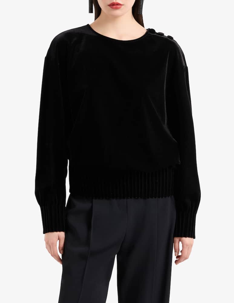 Emporio Armani Felpa con elsatico in vita - immagine 1 Emporio Armani Felpa con elsatico in vita - immagine 1