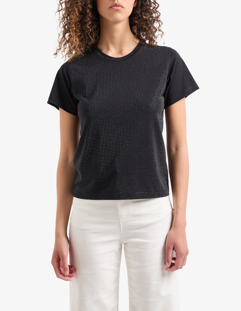 Emporio Armani T-shirt in cotone con logo - immagine 1 Emporio Armani T-shirt in cotone con logo - immagine 1