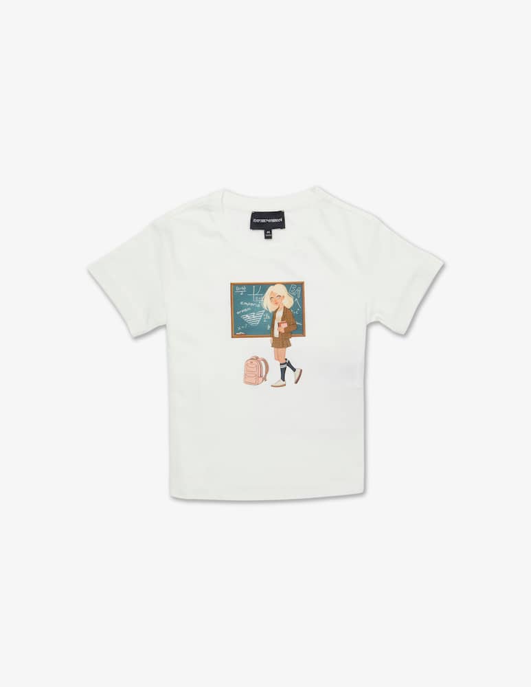 Emporio Armani T-shirt in cotone con logo - immagine 1 Emporio Armani T-shirt in cotone con logo - immagine 1