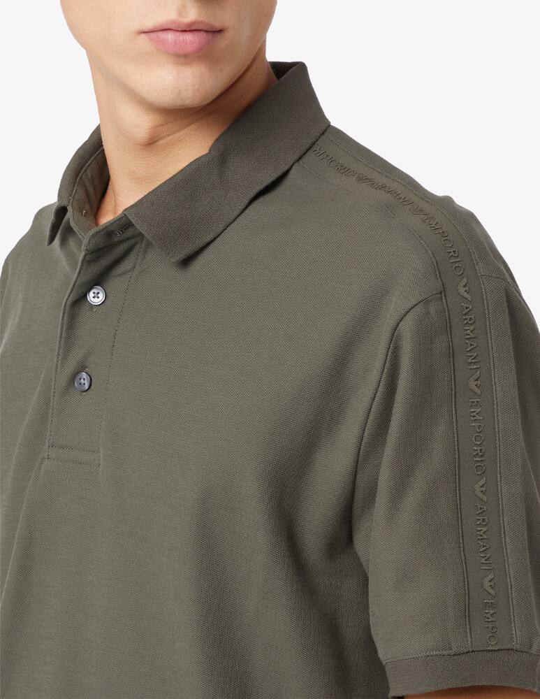 rinascente Emporio Armani Polo manica corta piquet logo tape