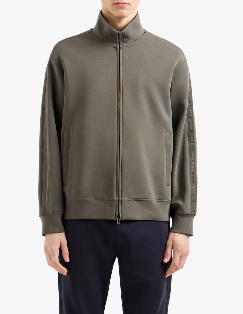 Emporio Armani Felpa logo tape con zip - immagine 1 Emporio Armani Felpa logo tape con zip - immagine 1