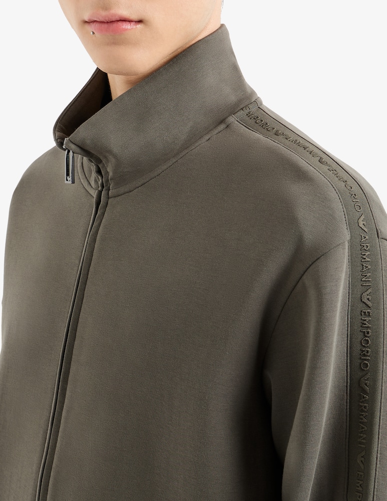 Emporio Armani Felpa logo tape con zip - immagine 3 Emporio Armani Felpa logo tape con zip - immagine 3