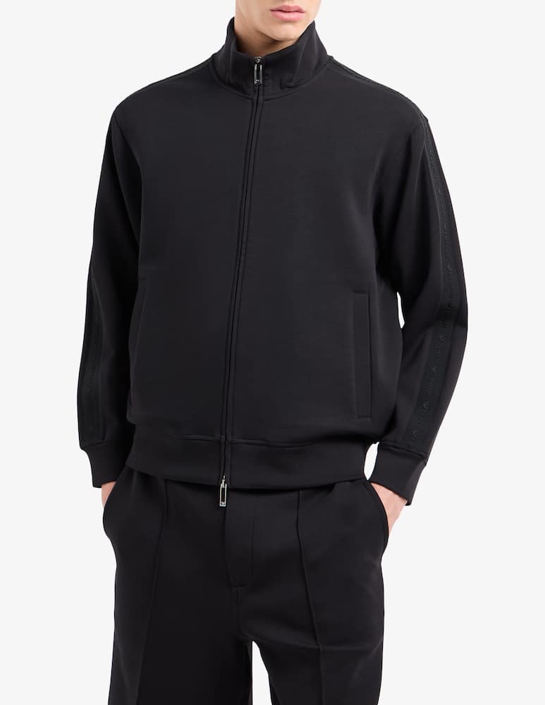 Emporio Armani Felpa logo tape con zip - immagine 1 Emporio Armani Felpa logo tape con zip - immagine 1