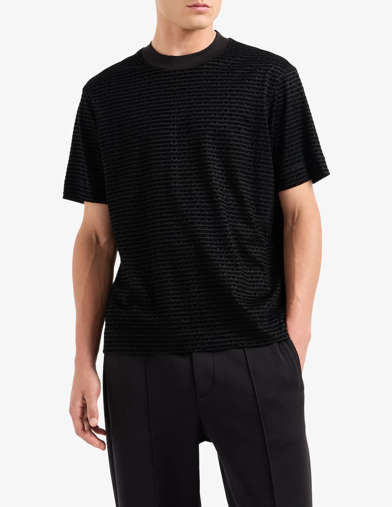 Emporio Armani Logo all over flock t-shirt - picture 1 Emporio Armani Logo all over flock t-shirt - picture 1