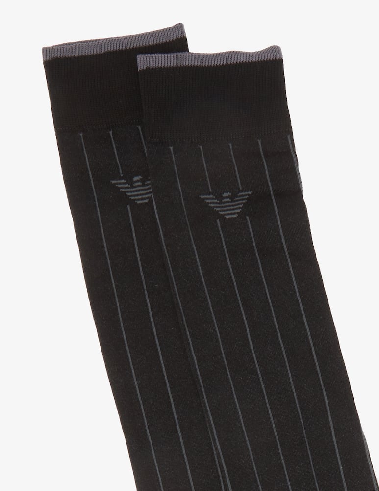 Emporio Armani Long socks dressy mercerised cotton - immagine 2 Emporio Armani Long socks dressy mercerised cotton - immagine 2