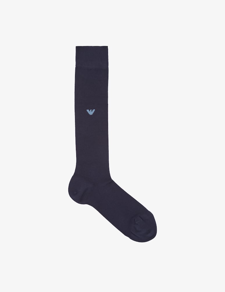 Emporio Armani Long socks dressy mercerised cotton - immagine 1 Emporio Armani Long socks dressy mercerised cotton - immagine 1