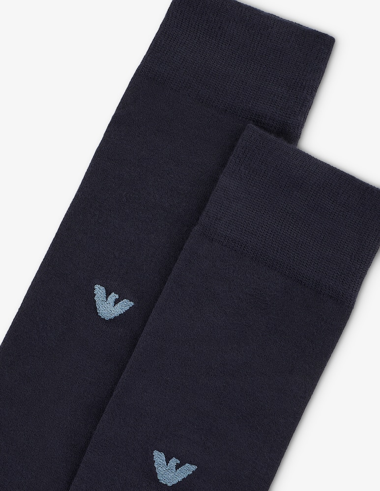Emporio Armani Long socks dressy mercerised cotton - immagine 2 Emporio Armani Long socks dressy mercerised cotton - immagine 2