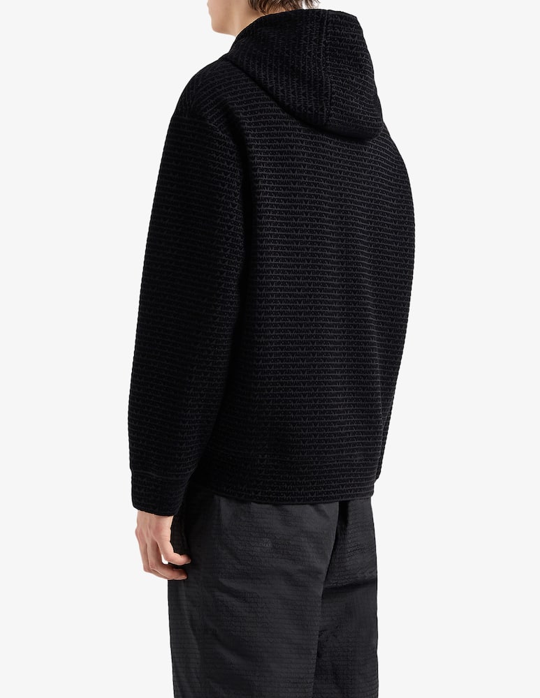 Emporio Armani Lettering all over flock hoodie - picture 2 Emporio Armani Lettering all over flock hoodie - picture 2