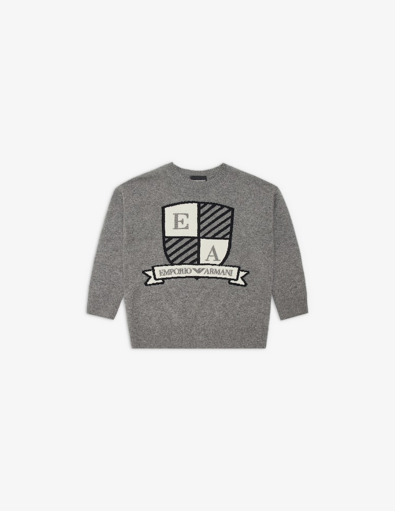 Emporio Armani Maglione in misto lana con logo - immagine 1 Emporio Armani Maglione in misto lana con logo - immagine 1