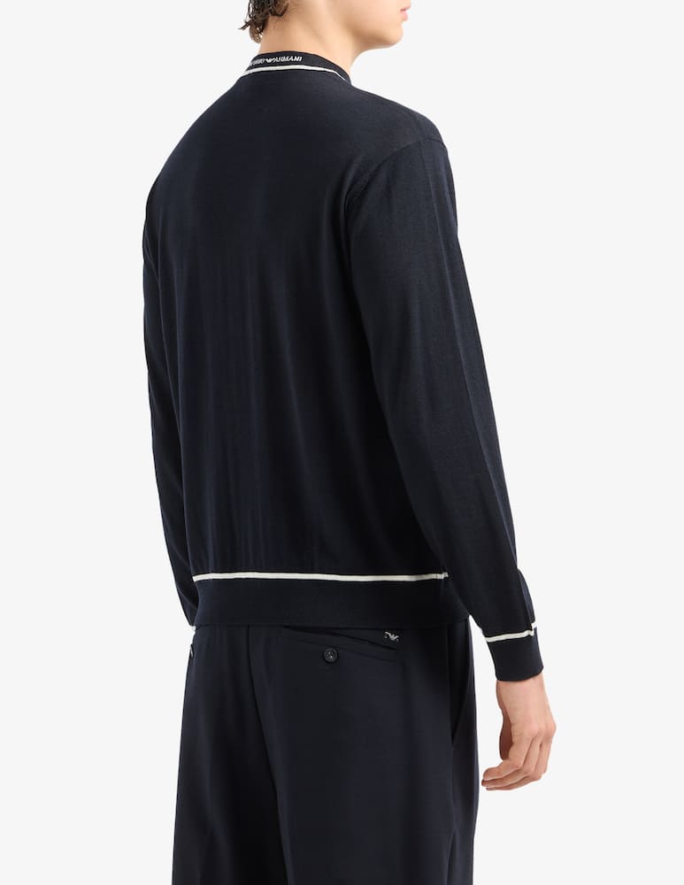 rinascente Emporio Armani Maglia in lana profili aquila