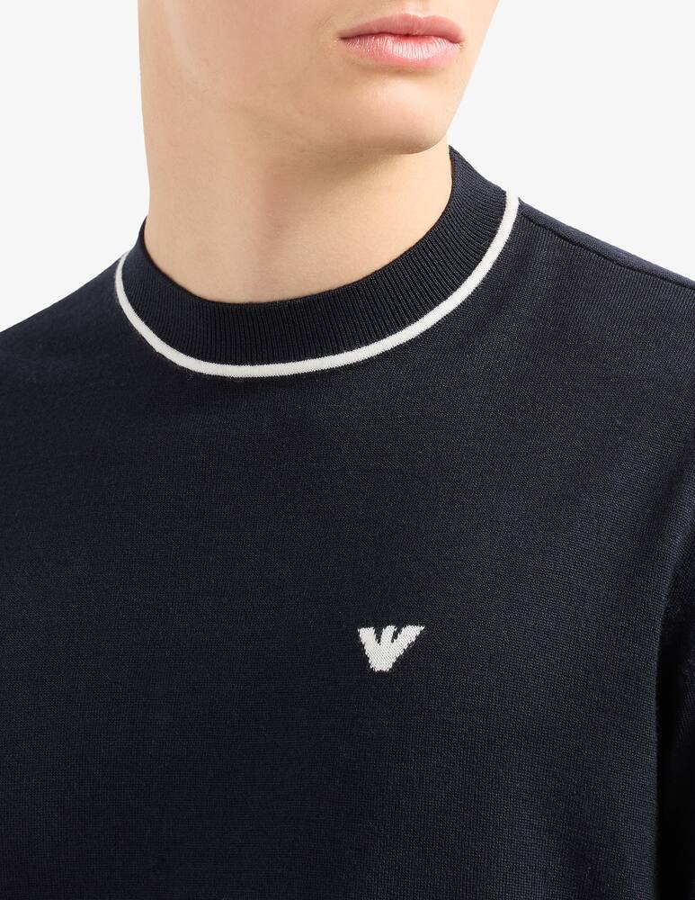 rinascente Emporio Armani Maglia in lana profili aquila