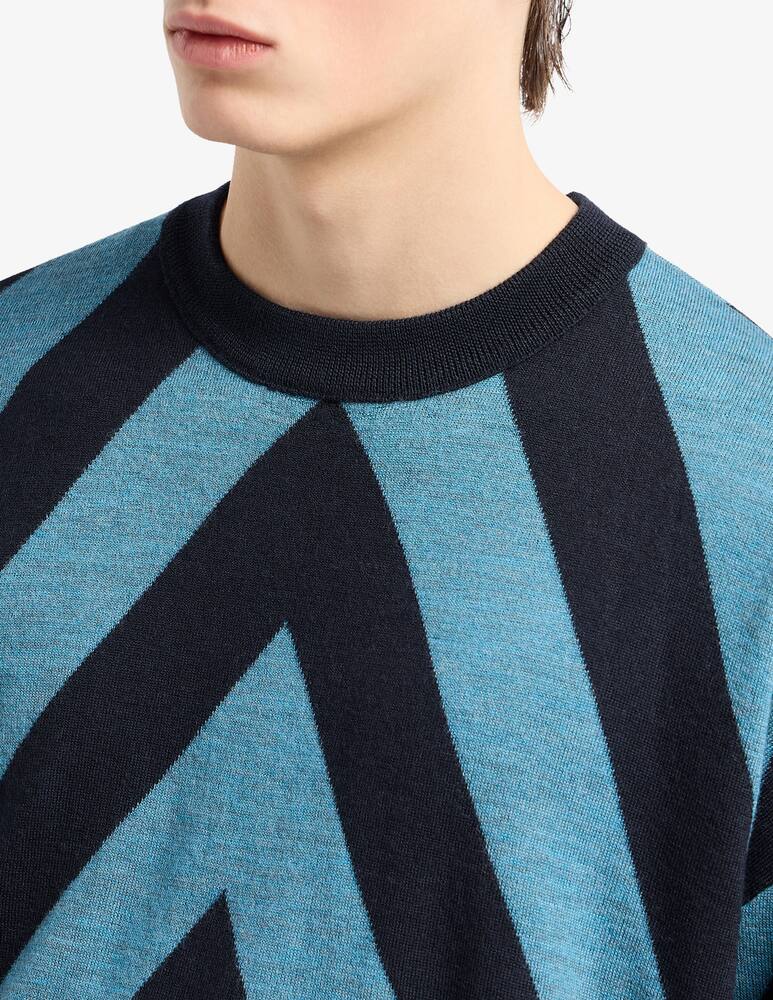 rinascente Emporio Armani Maglia in lana jacquard chevron