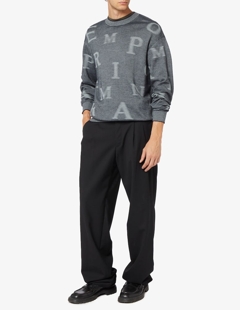 Emporio Armani Maglia in lana lettere all over - immagine 1 Emporio Armani Maglia in lana lettere all over - immagine 1