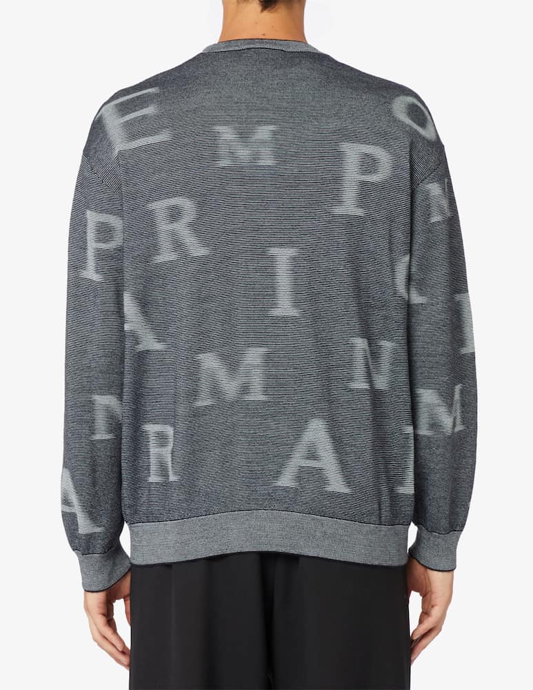 Emporio Armani Maglia in lana lettere all over - immagine 2 Emporio Armani Maglia in lana lettere all over - immagine 2