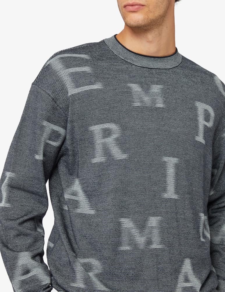 Emporio Armani Maglia in lana lettere all over - immagine 3 Emporio Armani Maglia in lana lettere all over - immagine 3