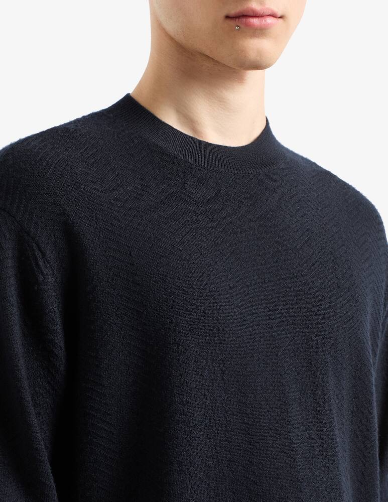 rinascente Emporio Armani Wool chevron weave jumper