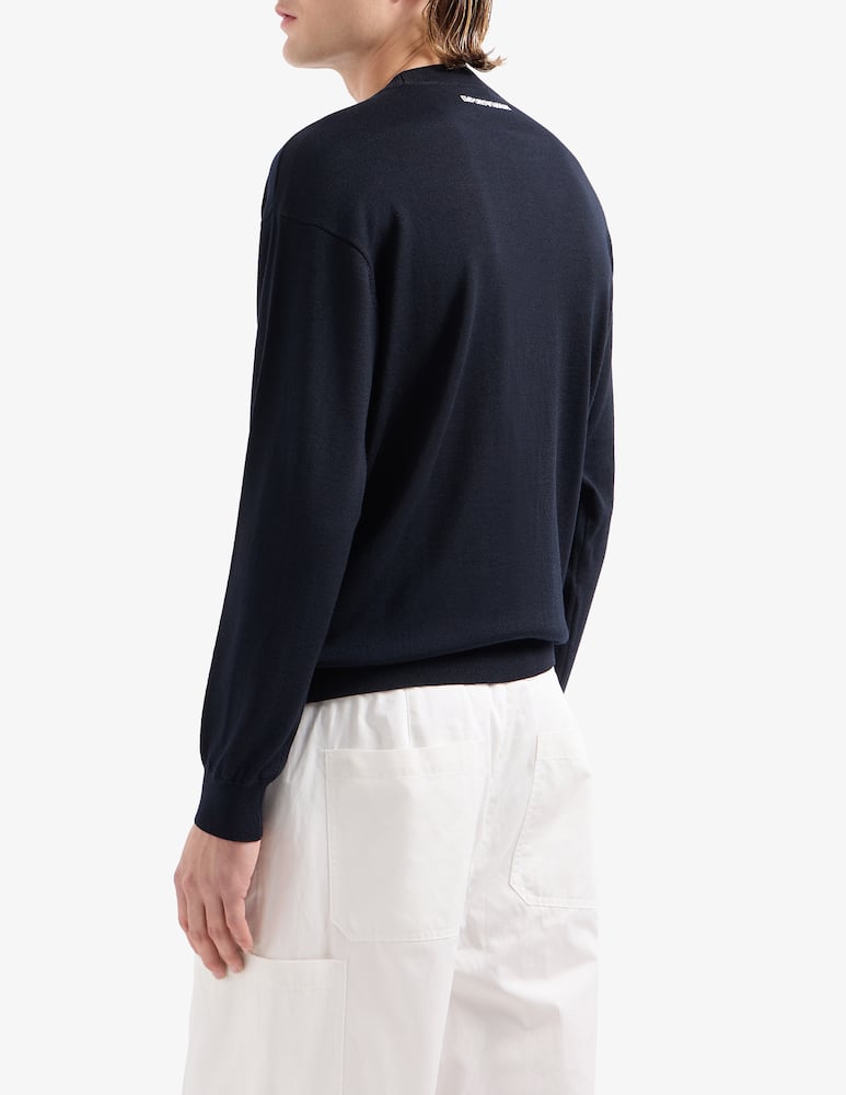 Emporio Armani Maglia in lana bulldog - immagine 2 Emporio Armani Maglia in lana bulldog - immagine 2