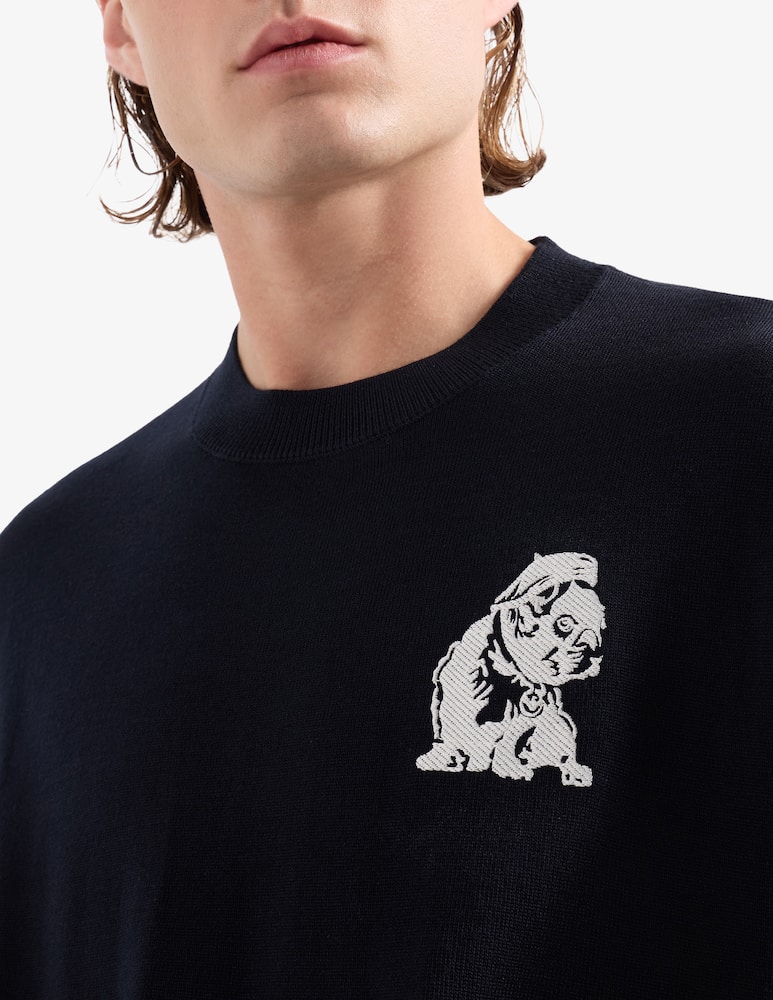 Emporio Armani Maglia in lana bulldog - immagine 3 Emporio Armani Maglia in lana bulldog - immagine 3