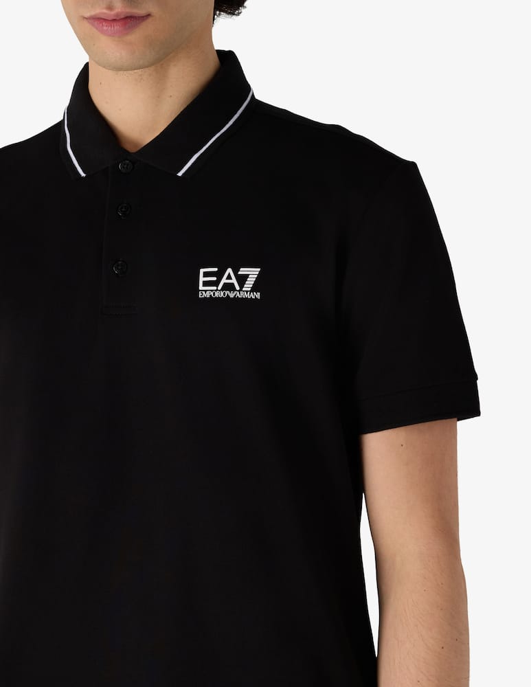 EA7 Polo piqué con logo - immagine 4 EA7 Polo piqué con logo - immagine 4