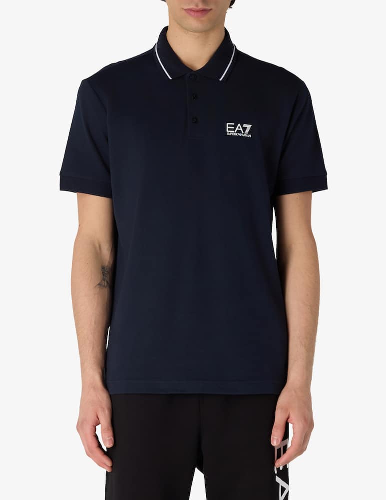 EA7 Polo piqué con logo - immagine 1 EA7 Polo piqué con logo - immagine 1
