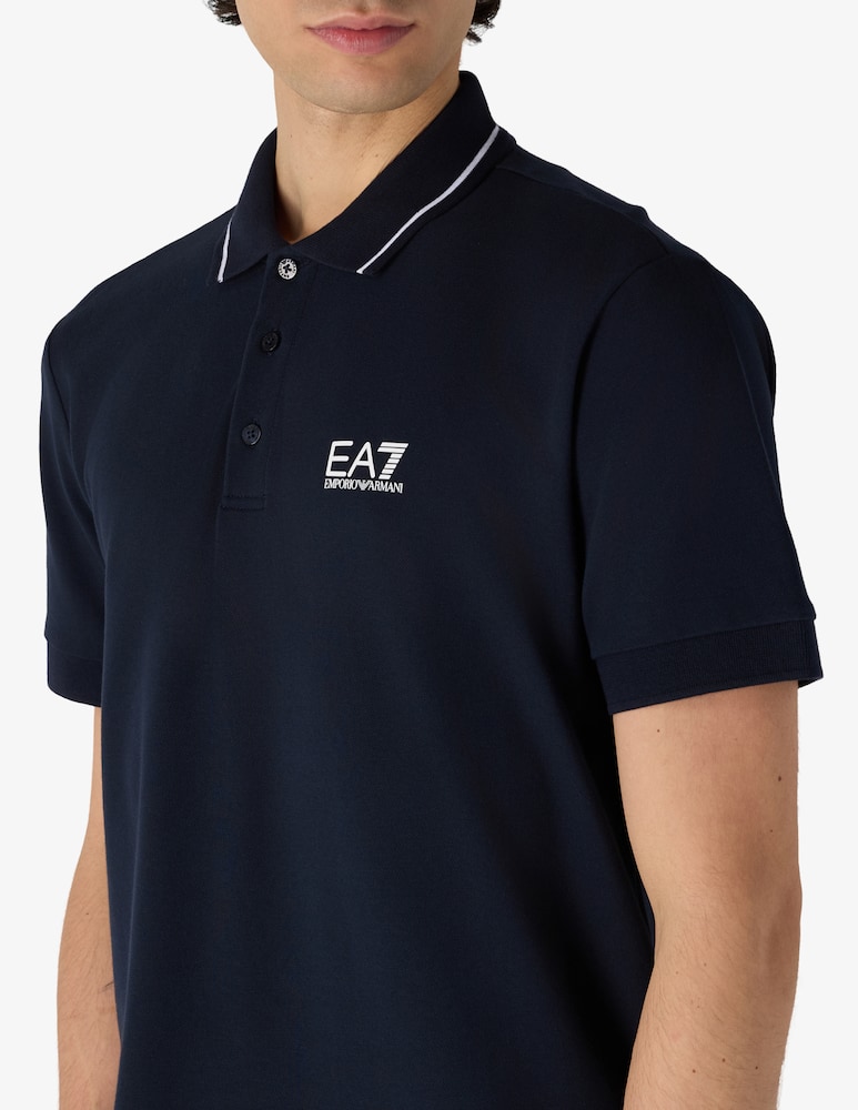 EA7 Polo piqué con logo - immagine 4 EA7 Polo piqué con logo - immagine 4