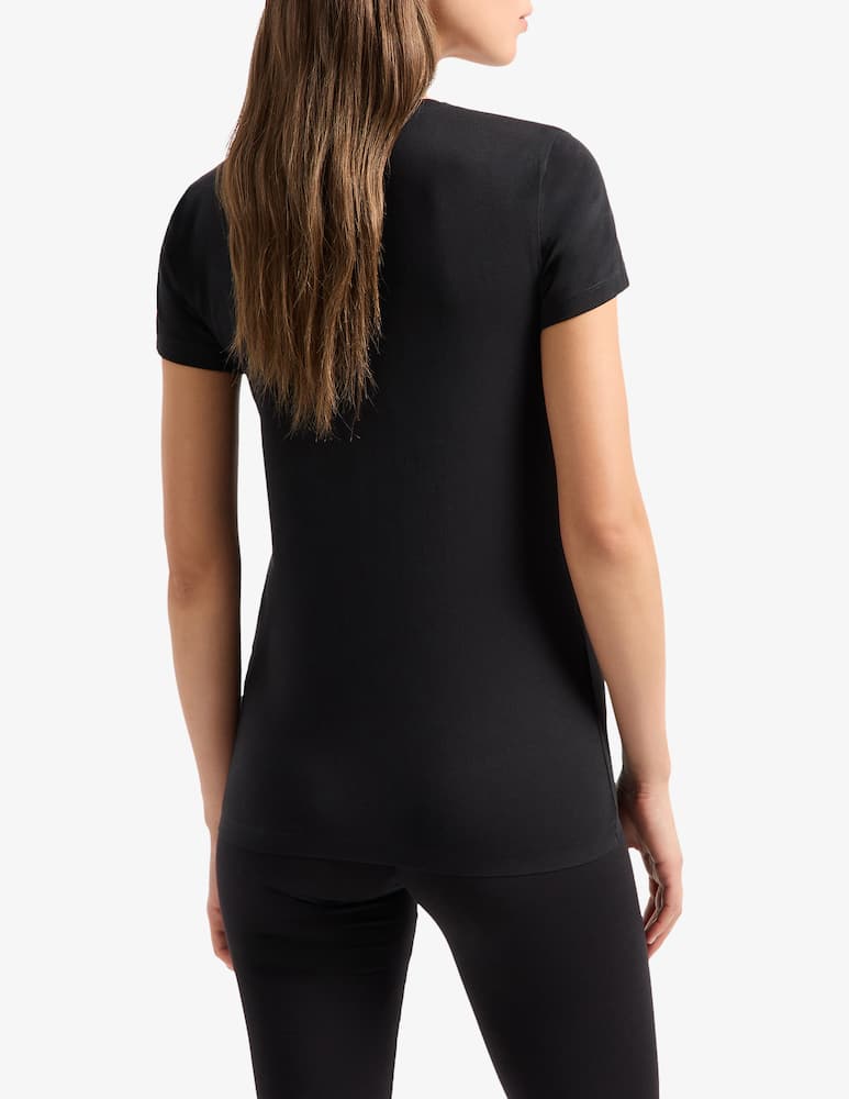 Emporio Armani T-shirt con logo essential studs - immagine 3 Emporio Armani T-shirt con logo essential studs - immagine 3